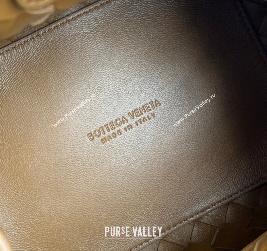 Bottega Veneta Small Parachute Shoulder Bag in Intrecciato Suede 796569 Brown 2025 (WT-250519056)