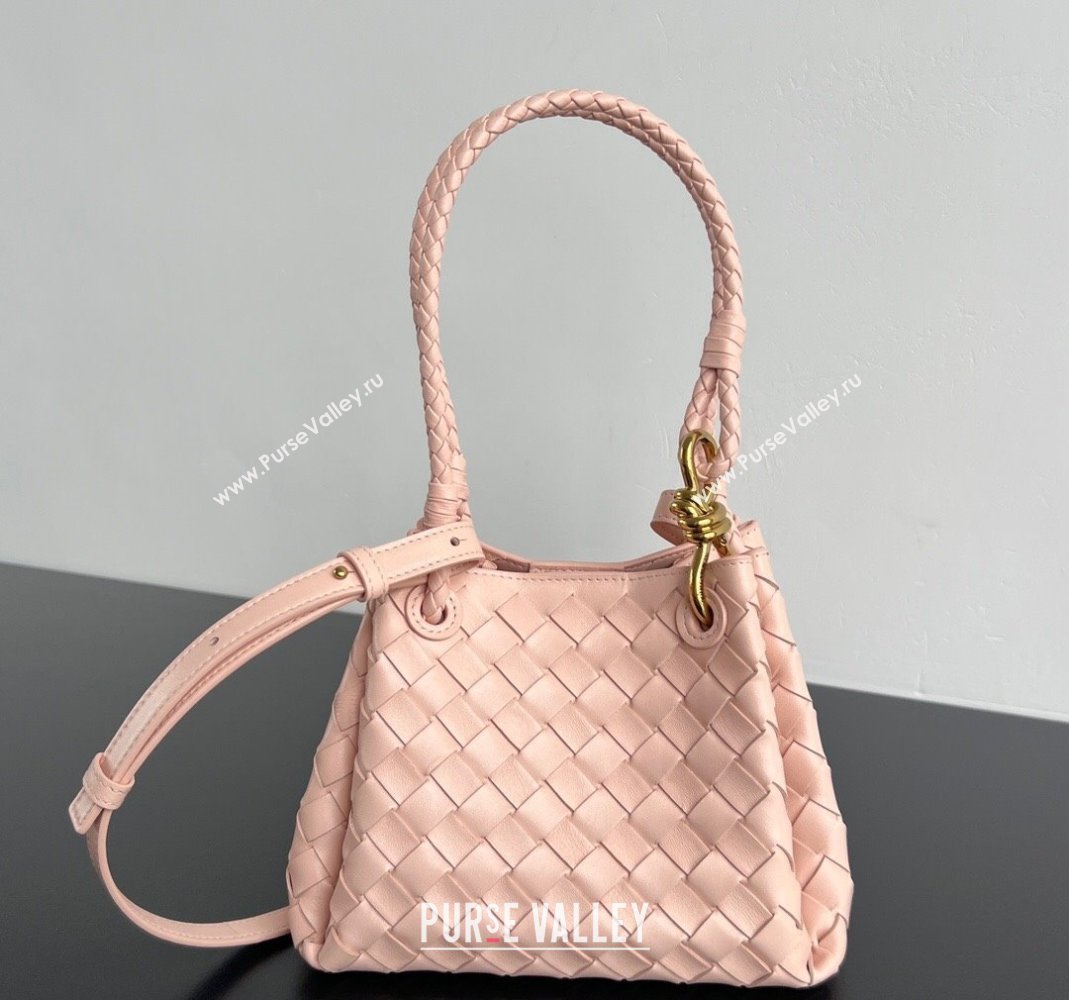 Bottega Veneta Small Parachute Shoulder Bag in Intrecciato Leather 796569 Lotus pink 2025 (WT-250519057)