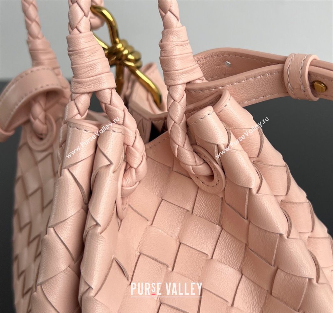 Bottega Veneta Small Parachute Shoulder Bag in Intrecciato Leather 796569 Lotus pink 2025 (WT-250519057)
