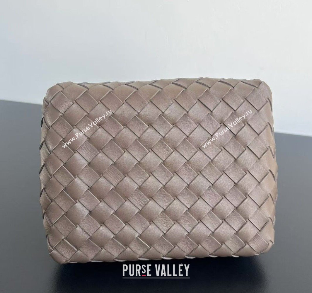 Bottega Veneta Small Parachute Shoulder Bag in Intrecciato Leather 796569 Grey 2025 (WT-250519058)