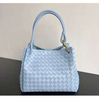 Bottega Veneta Large Parachute Shoulder Bag in Intrecciato Leather 796571 Ice Blue 2025 (WT-250519061)