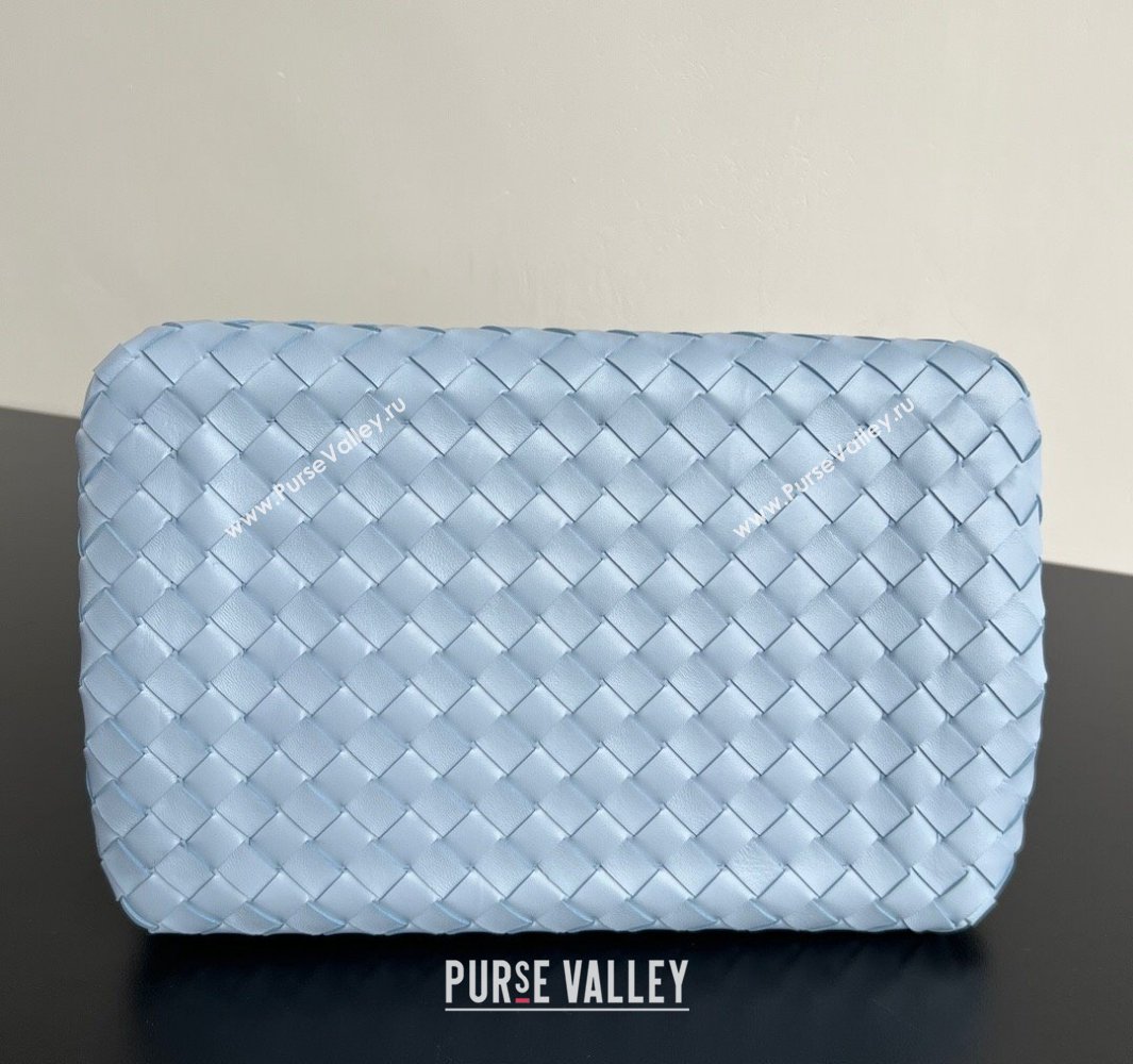 Bottega Veneta Large Parachute Shoulder Bag in Intrecciato Leather 796571 Ice Blue 2025 (WT-250519061)