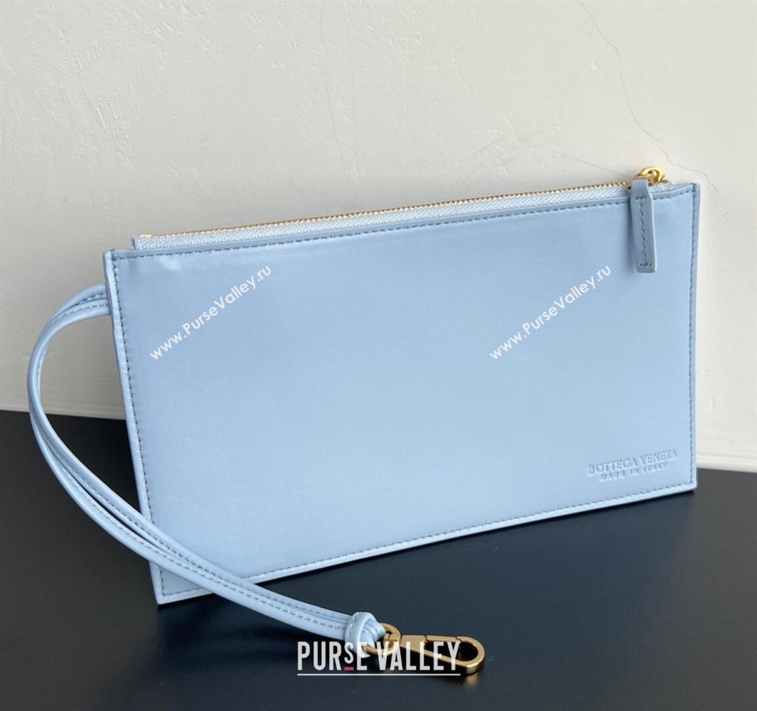 Bottega Veneta Large Parachute Shoulder Bag in Intrecciato Leather 796571 Ice Blue 2025 (WT-250519061)