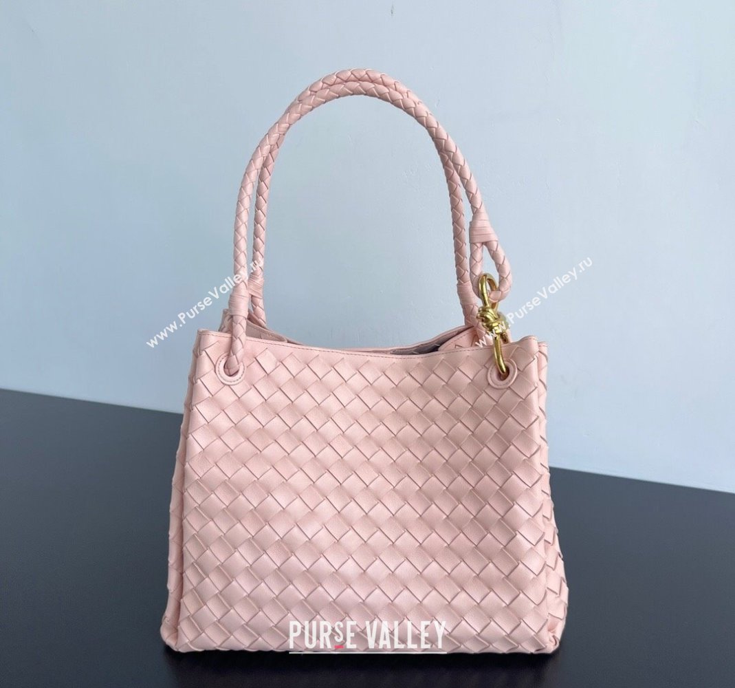 Bottega Veneta Large Parachute Shoulder Bag in Intrecciato Leather 796571 Cameo Pink 2025 (WT-250519062)