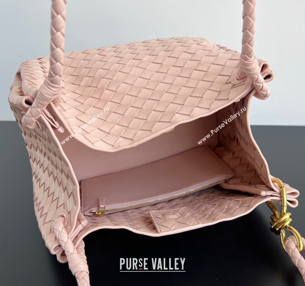 Bottega Veneta Large Parachute Shoulder Bag in Intrecciato Leather 796571 Cameo Pink 2025 (WT-250519062)