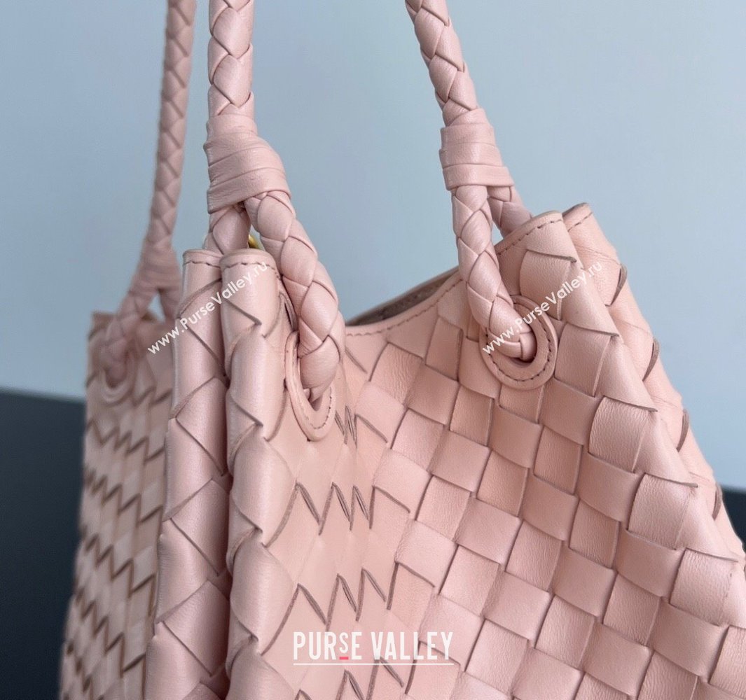 Bottega Veneta Large Parachute Shoulder Bag in Intrecciato Leather 796571 Cameo Pink 2025 (WT-250519062)