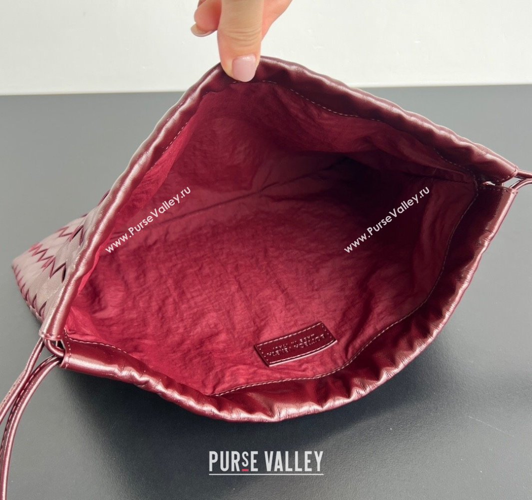 Bottega Veneta Medium Dustbag in Intrecciato Leather 796728 Barolo Red 2 2025 ( WT-250519008)
