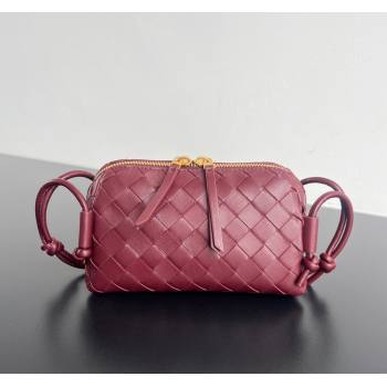 Bottega Veneta Intrecciato Leather Concert Pouch Mini bag Sapele Red 2 2025 794258 (WT-250519068)
