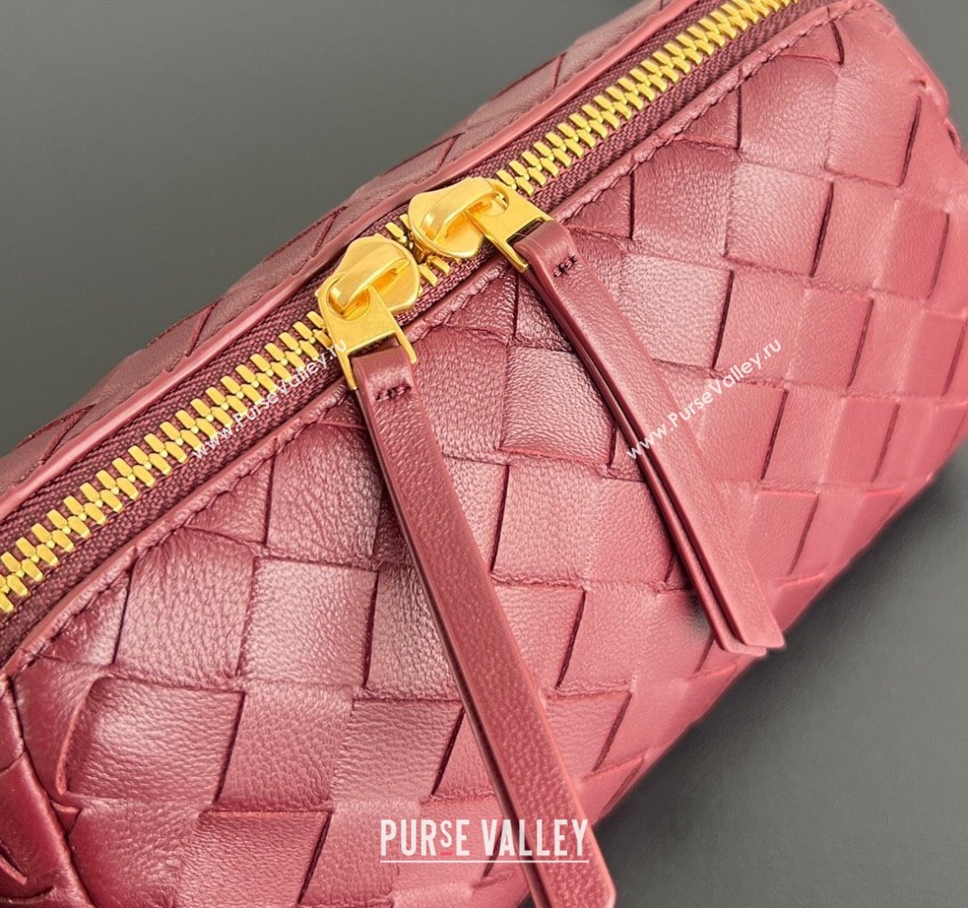 Bottega Veneta Intrecciato Leather Concert Pouch Mini bag Sapele Red 2 2025 794258 (WT-250519068)
