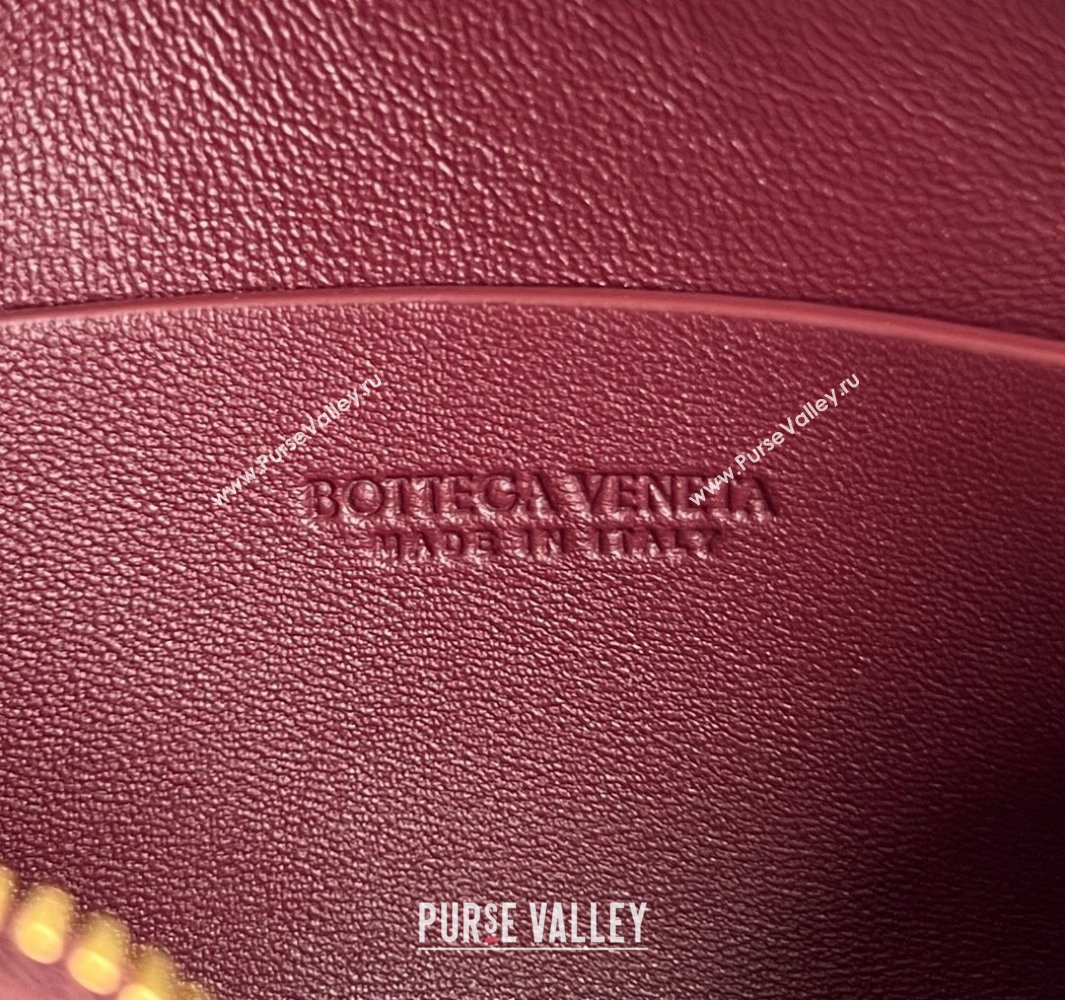 Bottega Veneta Intrecciato Leather Concert Pouch Mini bag Sapele Red 2 2025 794258 (WT-250519068)
