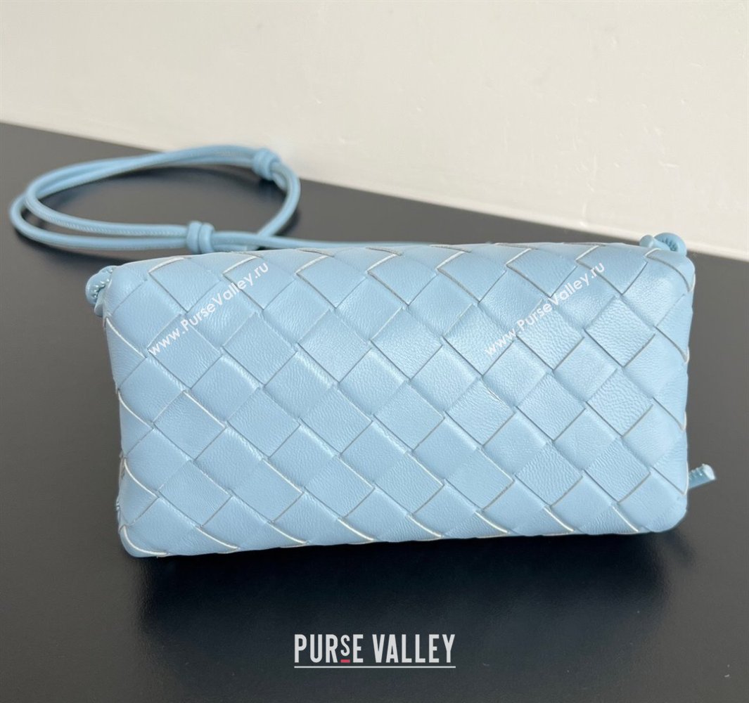 Bottega Veneta Intrecciato Leather Concert Pouch Mini bag Ice Blue 2025 794258 (WT-250519070)