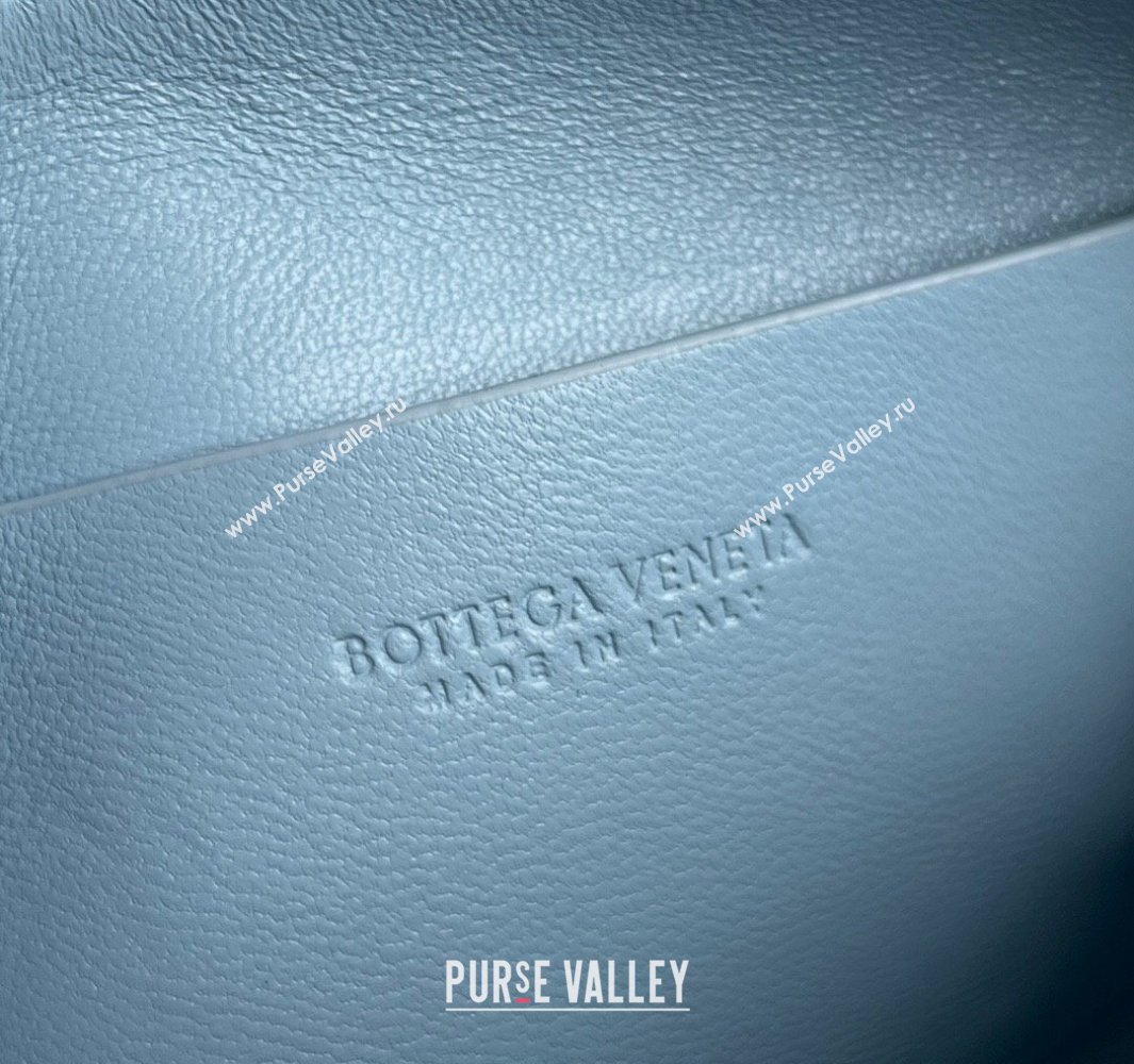 Bottega Veneta Intrecciato Leather Concert Pouch Mini bag Ice Blue 2025 794258 (WT-250519070)