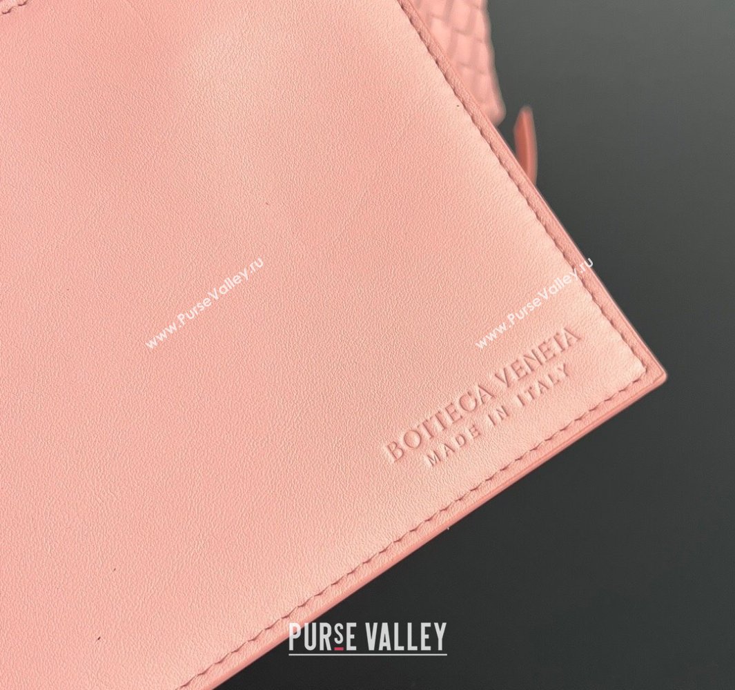 Bottega Veneta Medium Pinacoteca Tote Bag in Intrecciato Leather Rose Pink 2025 817166 (WT-250519071)