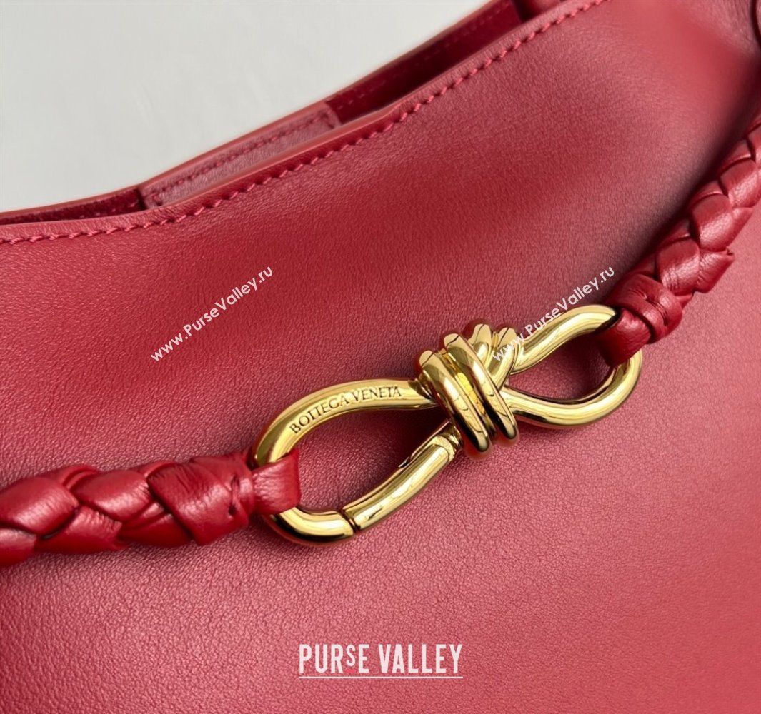 Bottega Veneta Medium Andiamo Top Handle Bag in Calfskin Leather Red 2025 810214 (WT-250519076)