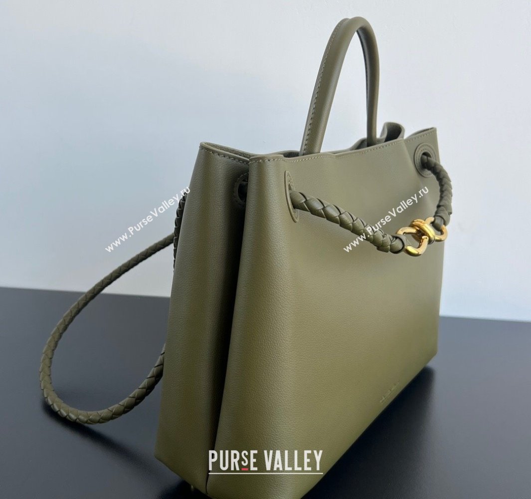 Bottega Veneta Medium Andiamo Top Handle Bag in Calfskin Leather Green2 2025 810214 (WT-250519079)