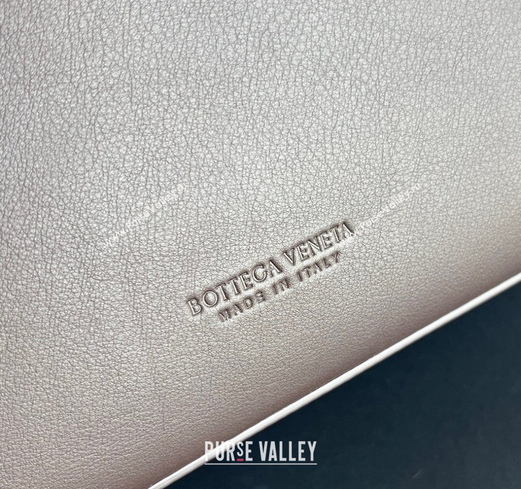Bottega Veneta Large Andiamo Top Handle Bag in Calfskin Leather Fondant Brown/Silver 2025 806010 (WT-250519082)