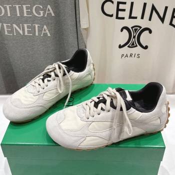Bottega Veneta Orbit Flash Sneakers in Suede and Nylon White 2025 838384 (MD-250604042)