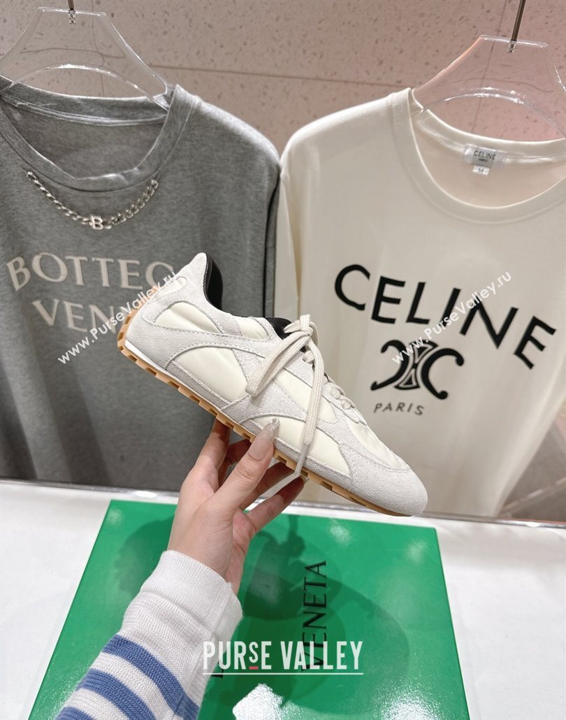 Bottega Veneta Orbit Flash Sneakers in Suede and Nylon White 2025 838384 (MD-250604042)