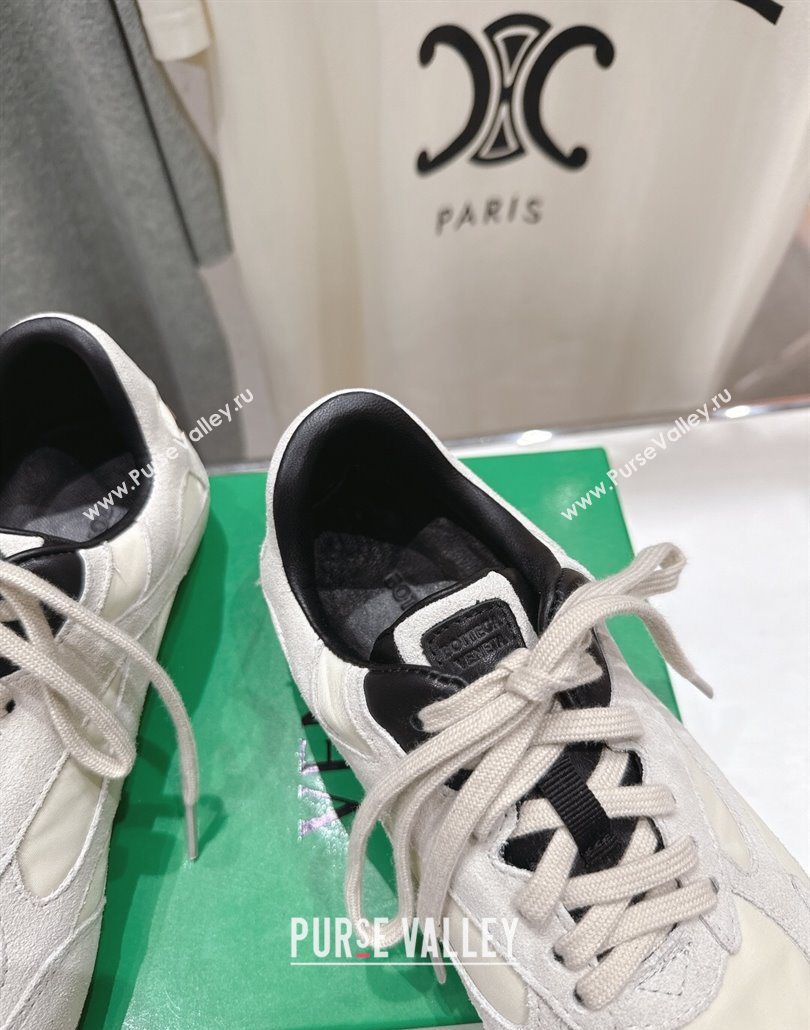 Bottega Veneta Orbit Flash Sneakers in Suede and Nylon White 2025 838384 (MD-250604042)