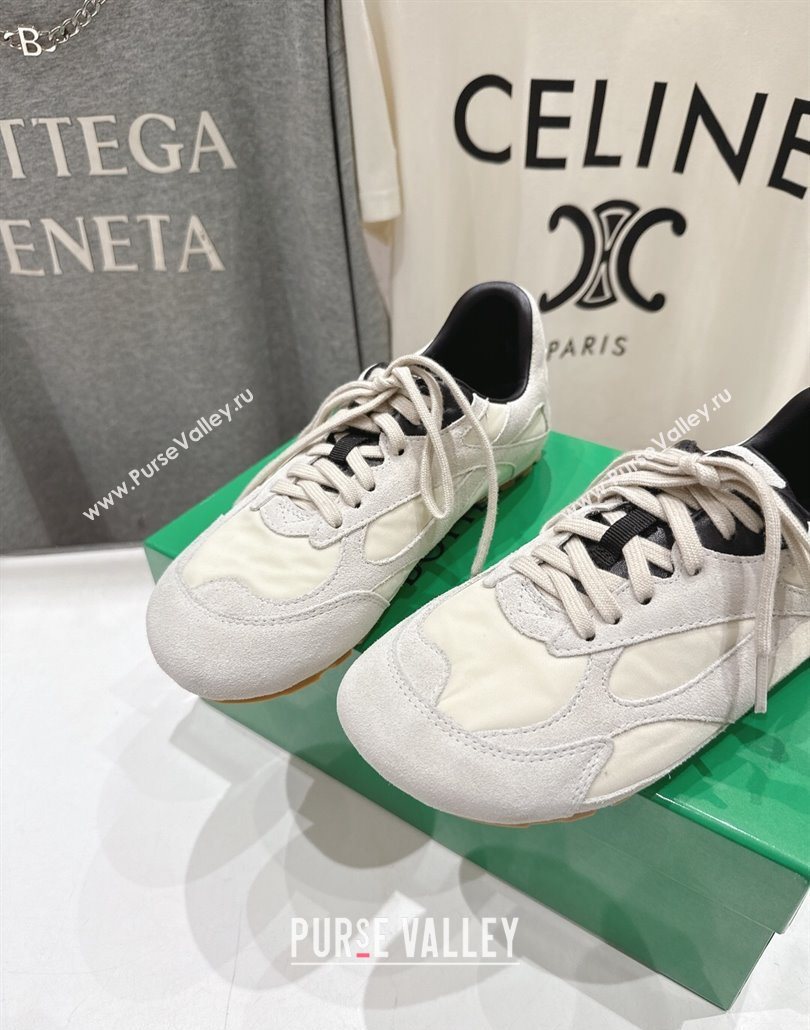 Bottega Veneta Orbit Flash Sneakers in Suede and Nylon White 2025 838384 (MD-250604042)