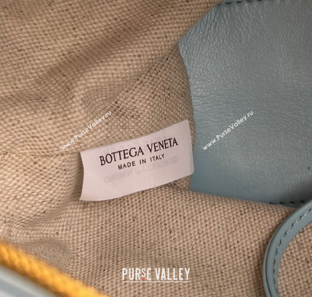 Bottega Veneta Small Loop Cross-Body Bag in Intrecciato Leather 796615 Zenith Blue 2025 (WT-250624036)