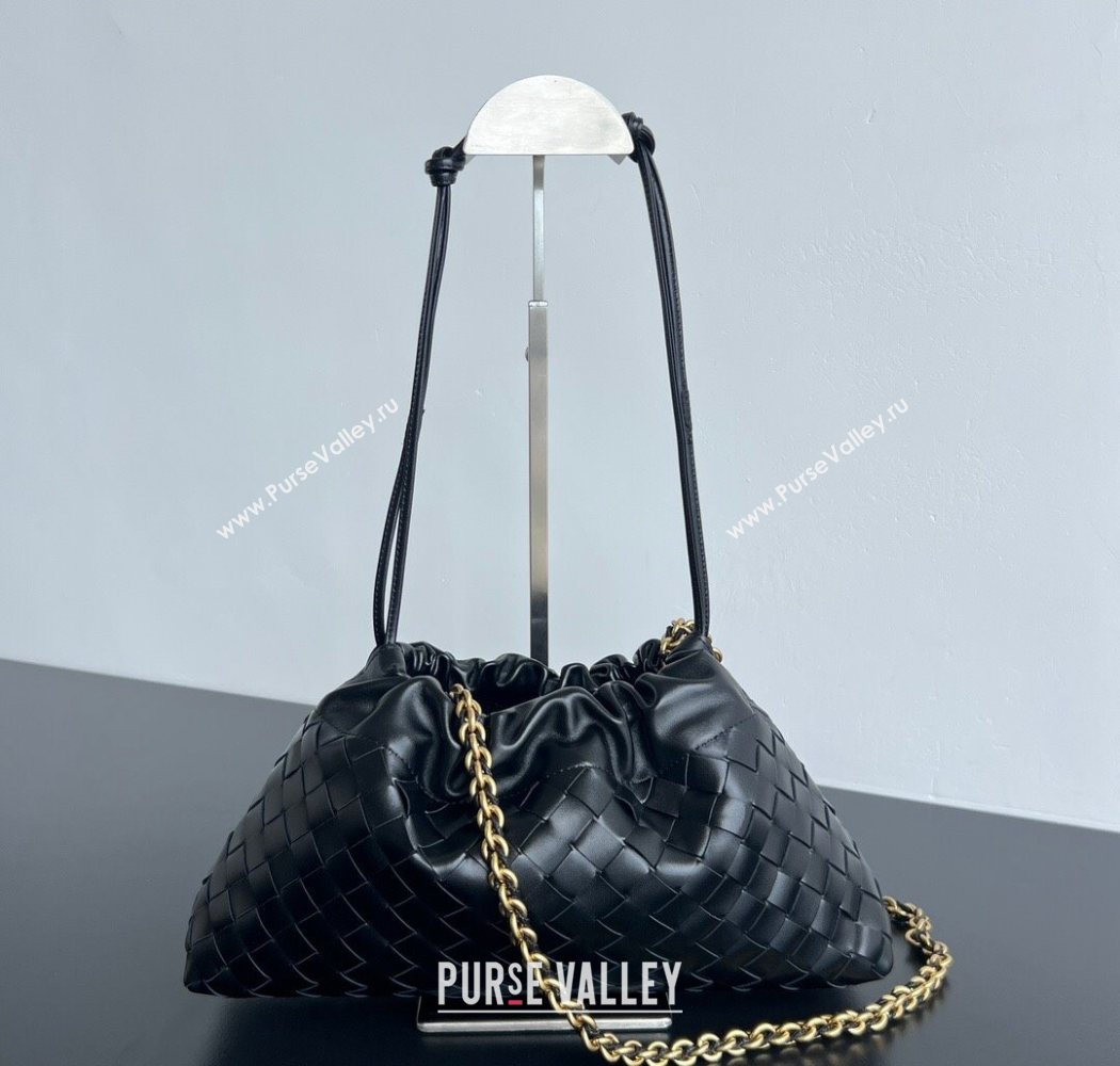 Bottega Veneta Dustbag Notte in Intrecciato Leather Black 2025 839394 (WT-250624037)