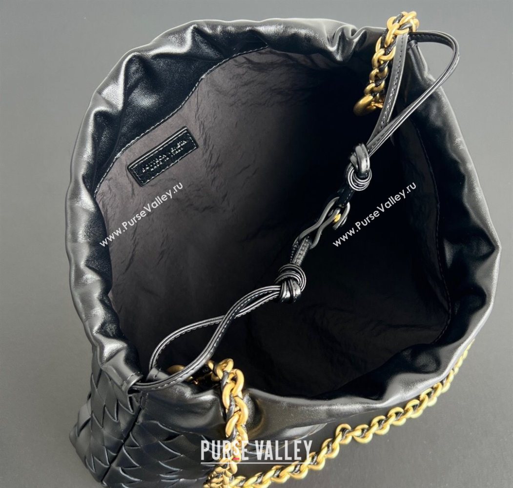 Bottega Veneta Dustbag Notte in Intrecciato Leather Black 2025 839394 (WT-250624037)