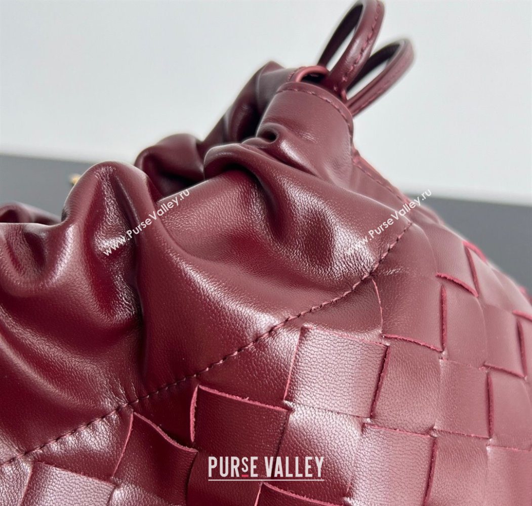Bottega Veneta Dustbag Notte in Intrecciato Leather Barolo Red 2025 839394 (WT-250624038)