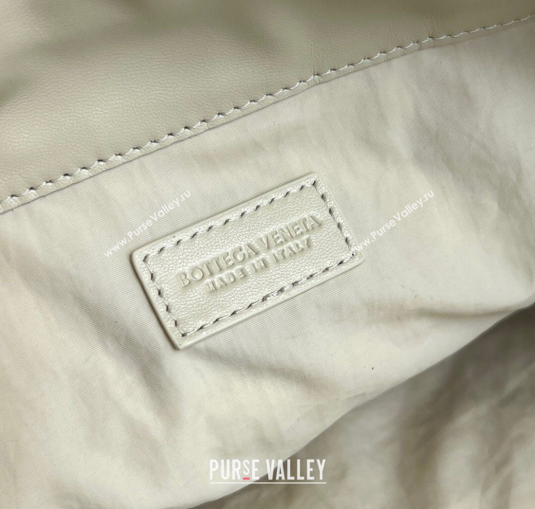 Bottega Veneta Dustbag Notte in Intrecciato Leather Sea salt White 2025 839394 (WT-250624039)