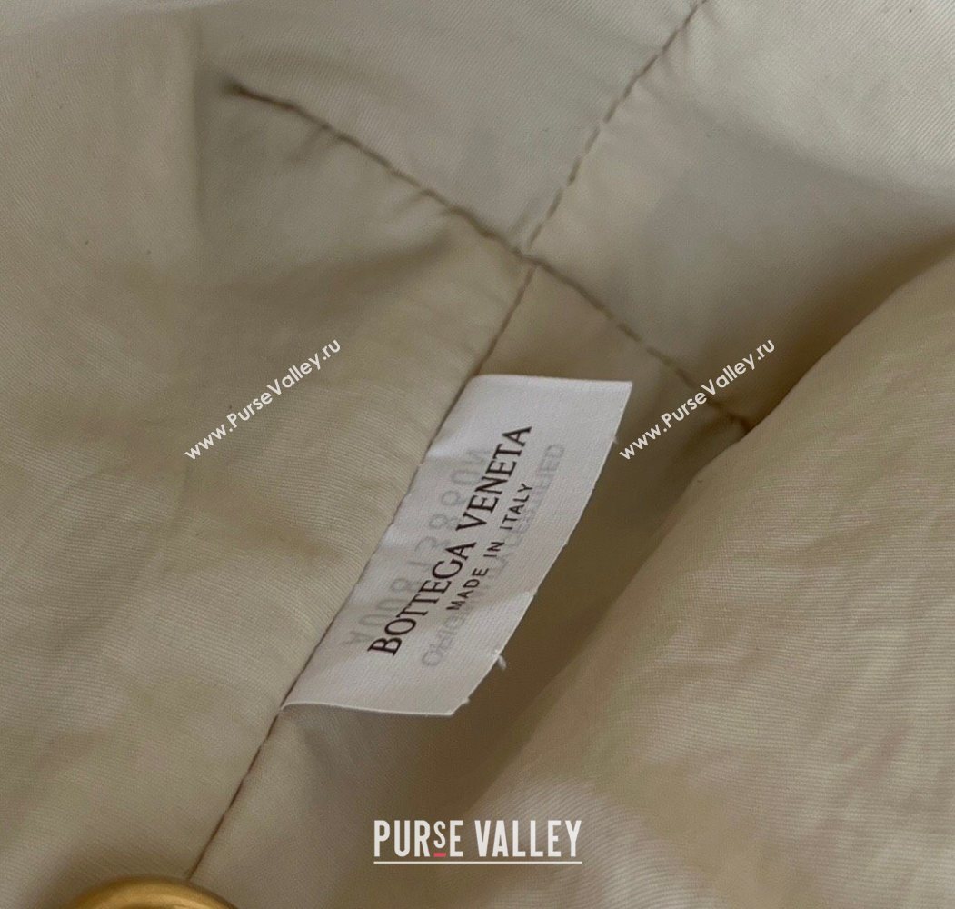 Bottega Veneta Dustbag Notte in Intrecciato Leather Sea salt White 2025 839394 (WT-250624039)