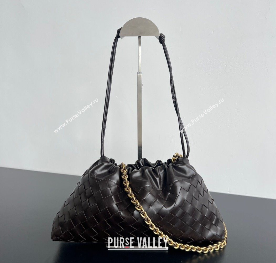 Bottega Veneta Dustbag Notte in Intrecciato Leather Fondant Brown 2025 839394 (WT-250624040)