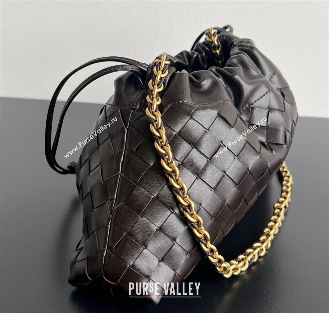 Bottega Veneta Dustbag Notte in Intrecciato Leather Fondant Brown 2025 839394 (WT-250624040)