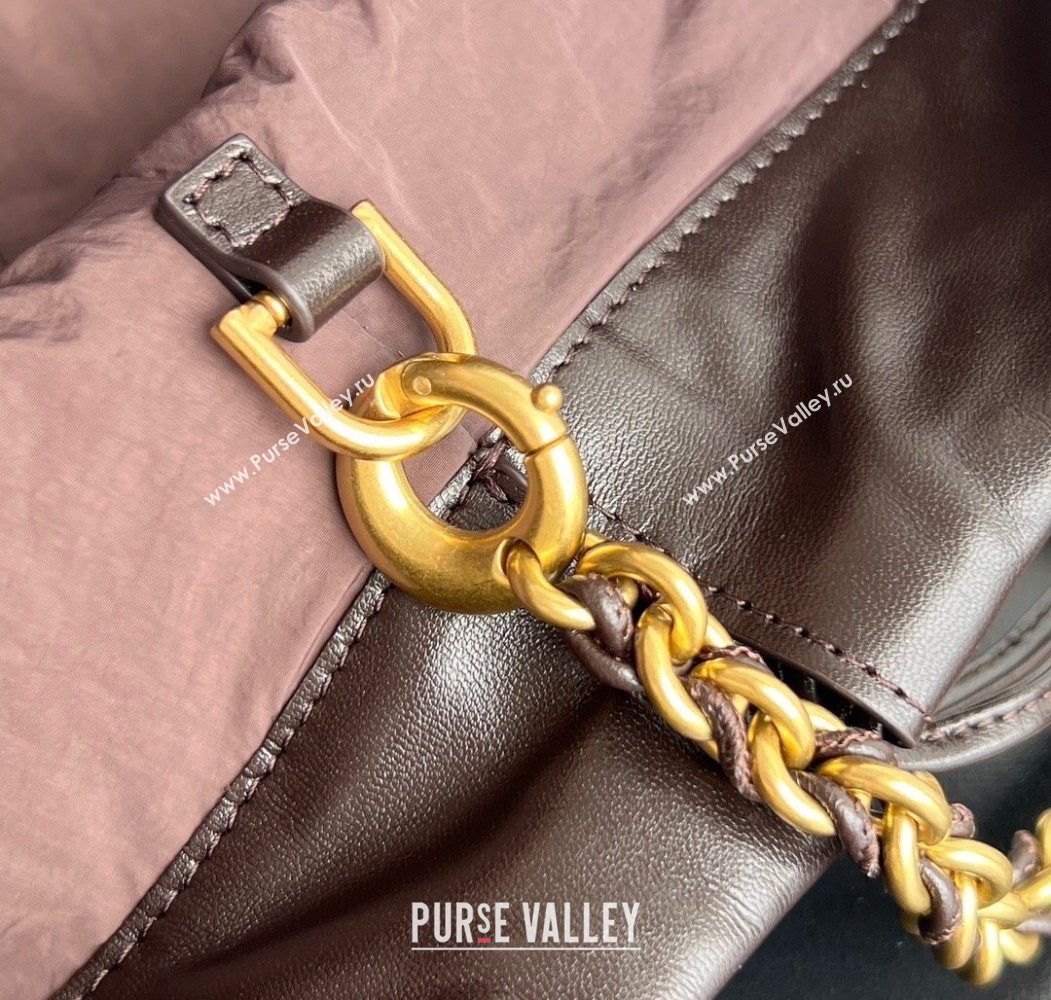 Bottega Veneta Dustbag Notte in Intrecciato Leather Fondant Brown 2025 839394 (WT-250624040)