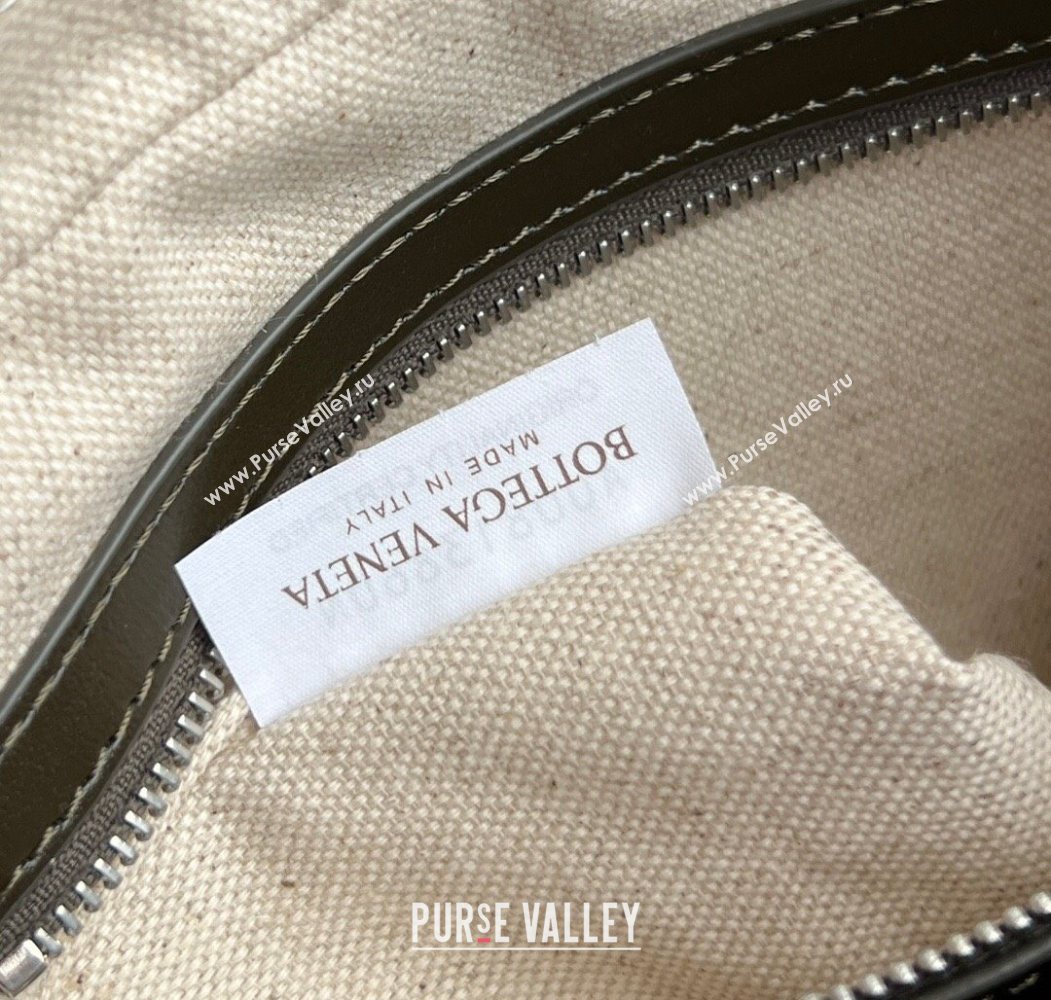 Bottega Veneta Mens Small Camera Bag in Intrecciato Leather Green 2025 755923 (WT-250624045)