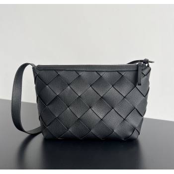 Bottega Veneta Mens Diago Hobo Bag in Grained Intrecciato Leather Black 2025 795125 (WT-250624053)