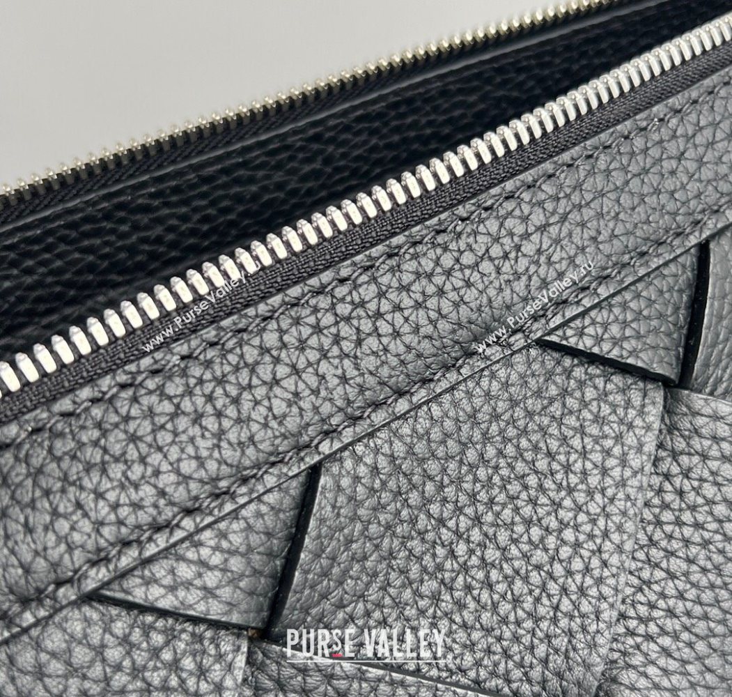 Bottega Veneta Mens Diago Hobo Bag in Grained Intrecciato Leather Black 2025 795125 (WT-250624053)