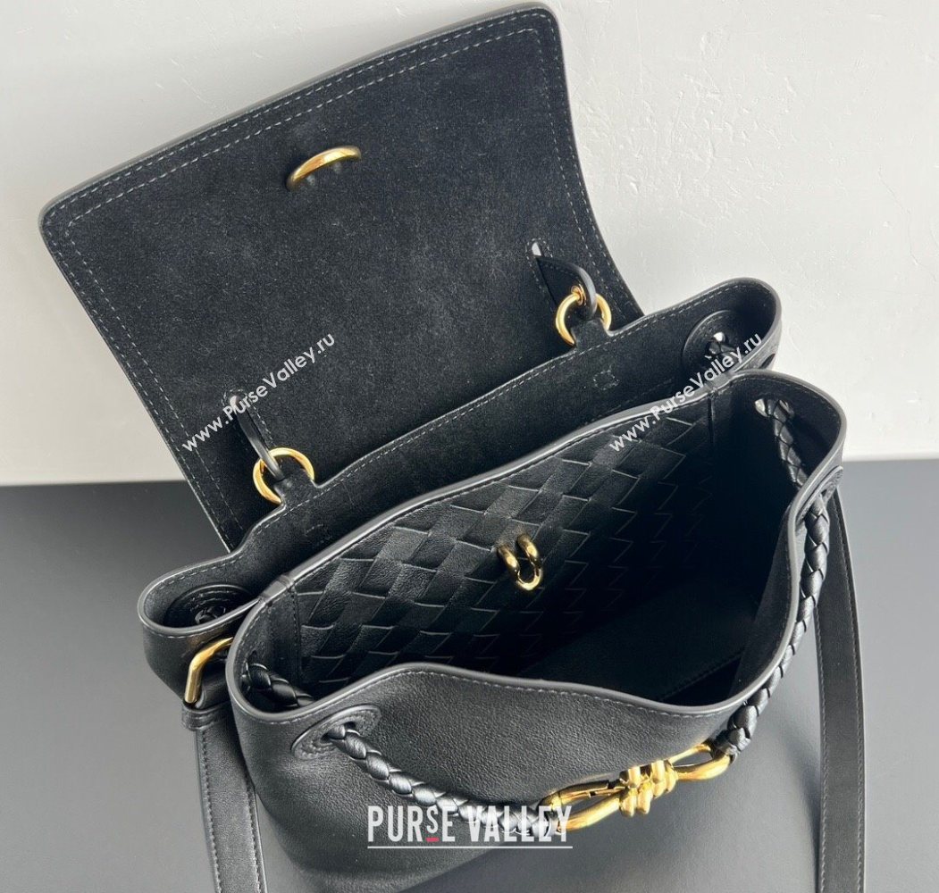 Bottega Veneta Small Ciao Ciao Top Handle Bag in Calf Leather Black 2025 835835 (WT-250624056)