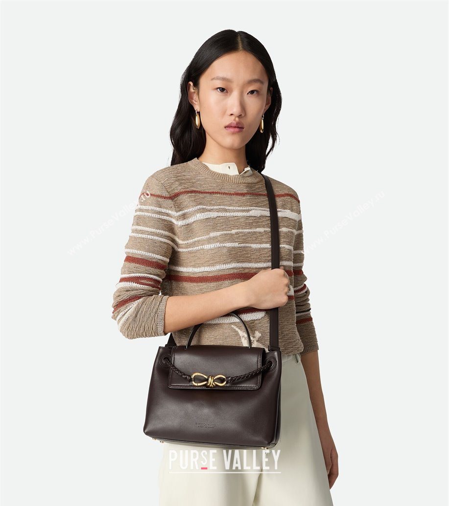 Bottega Veneta Small Ciao Ciao Top Handle Bag in Calf Leather Fondant Brown 2025 835835 (WT-250624057)