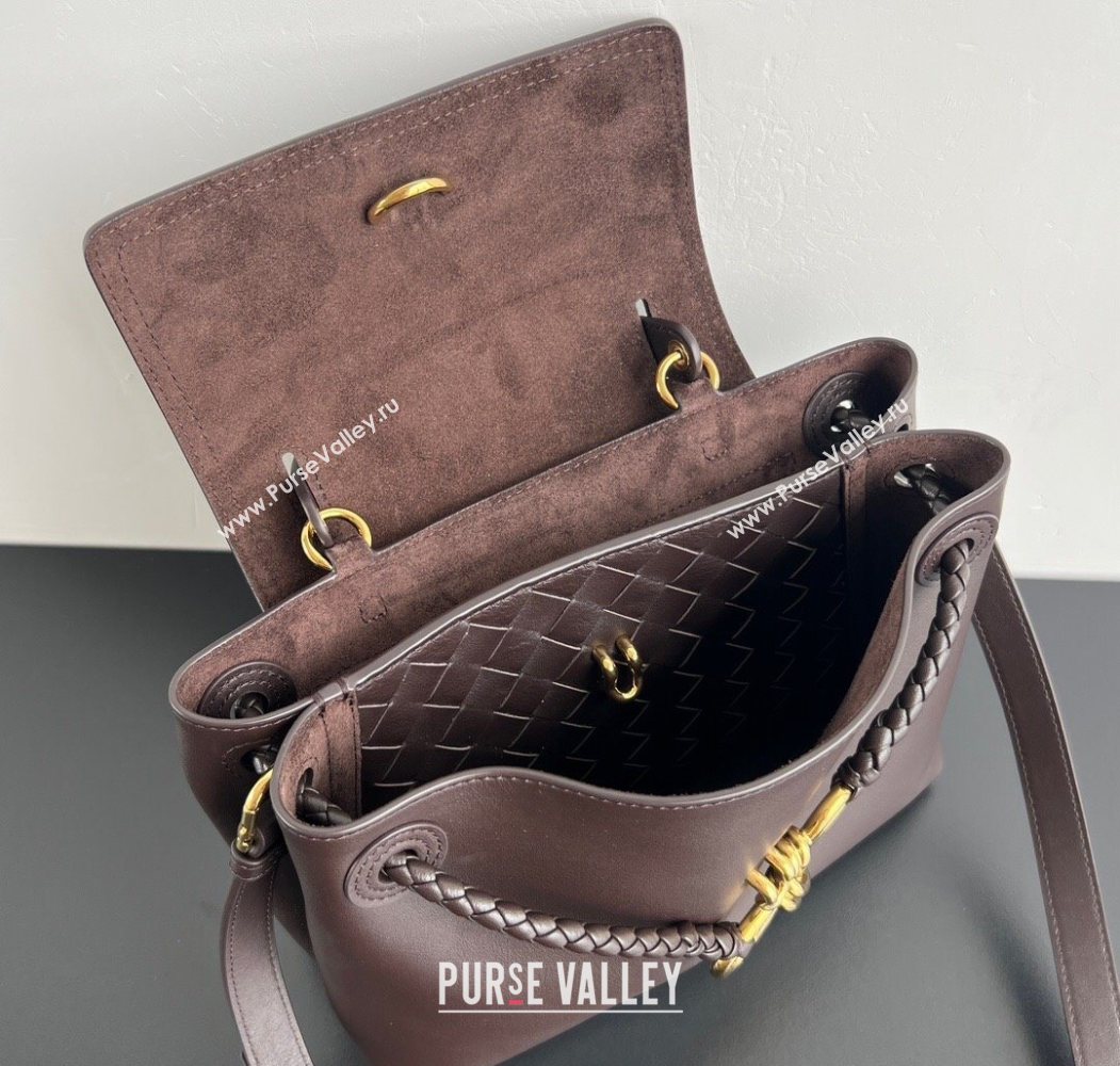 Bottega Veneta Small Ciao Ciao Top Handle Bag in Calf Leather Fondant Brown 2025 835835 (WT-250624057)