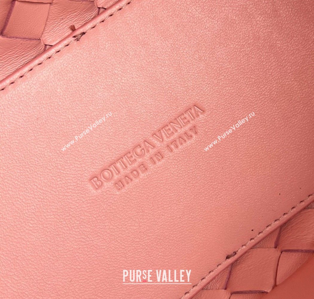 Bottega Veneta Small Andiamo Top Handle Bag in Intrecciato Leather Rose Pink 2025 743568 (WT-250624050)