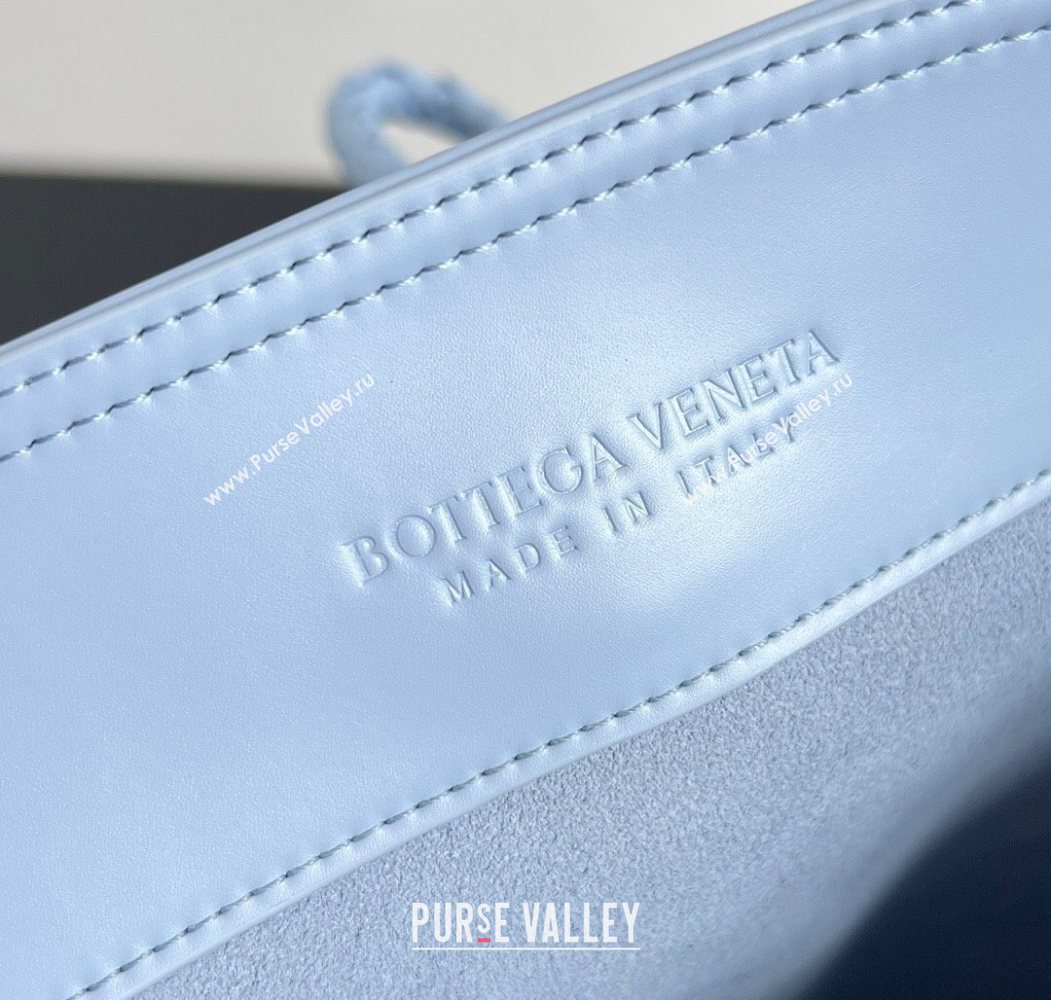 Bottega Veneta Liberta Bucket Bag in Smooth Leather 806038 Lunar Blue 2025 (WT-250624065)