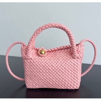 Bottega Veneta Mini Tosca Bag with Gold-Tone Ball 776755 Rose Pink 2024 (WT-250624035)
