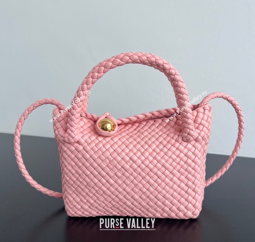 Bottega Veneta Mini Tosca Bag with Gold-Tone Ball 776755 Rose Pink 2024 (WT-250624035)