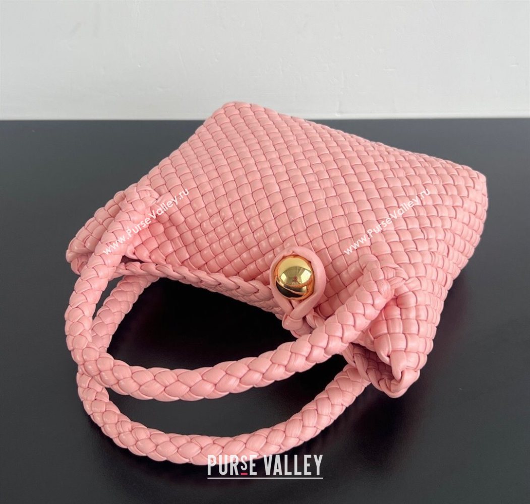 Bottega Veneta Mini Tosca Bag with Gold-Tone Ball 776755 Rose Pink 2024 (WT-250624035)