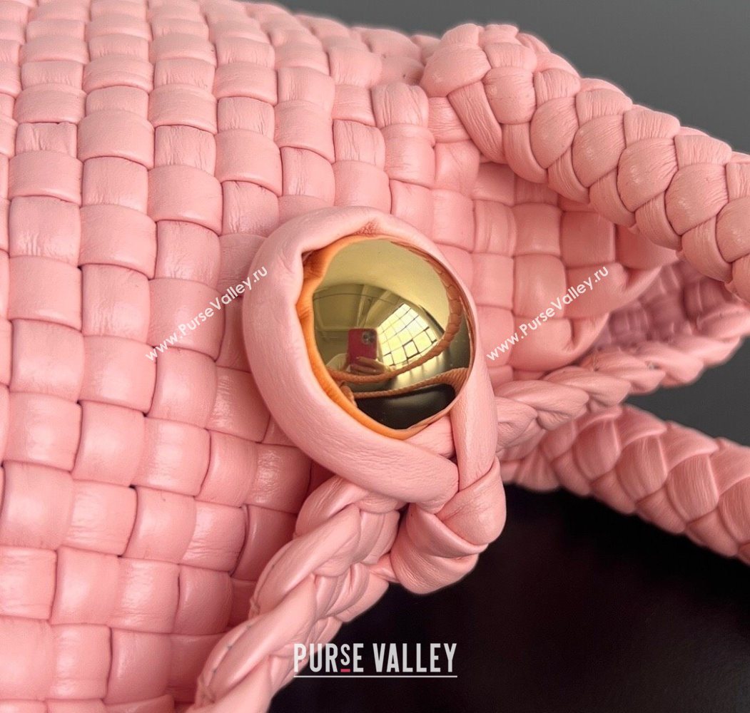 Bottega Veneta Mini Tosca Bag with Gold-Tone Ball 776755 Rose Pink 2024 (WT-250624035)