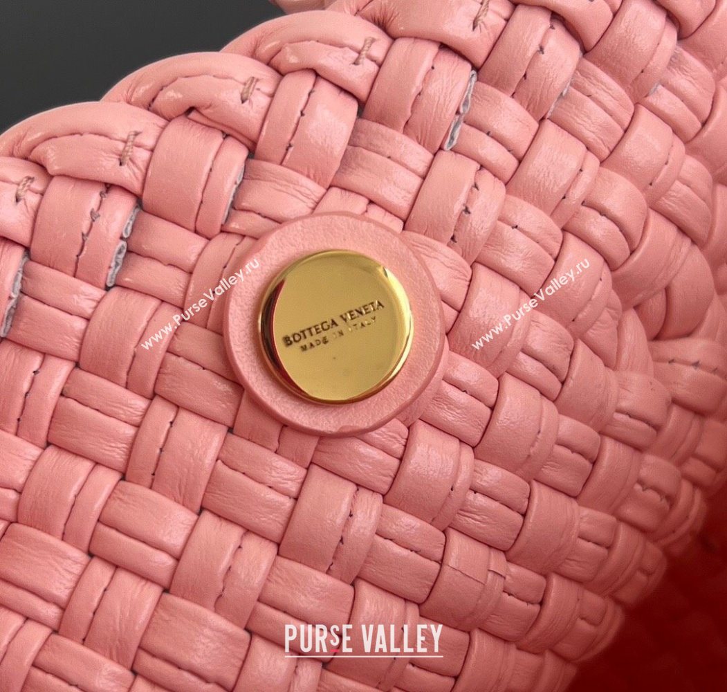 Bottega Veneta Mini Tosca Bag with Gold-Tone Ball 776755 Rose Pink 2024 (WT-250624035)