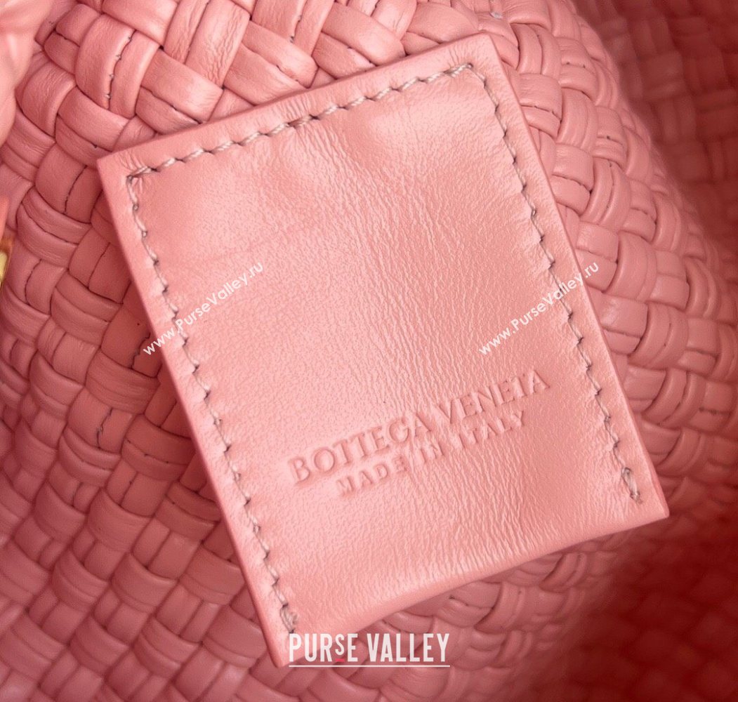 Bottega Veneta Mini Tosca Bag with Gold-Tone Ball 776755 Rose Pink 2024 (WT-250624035)