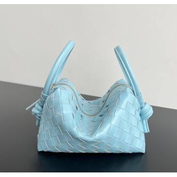 Bottega Veneta Small Loop Cross-Body Bag in Intrecciato Leather 796615 Zenith Blue 2025 (WT-250624036)
