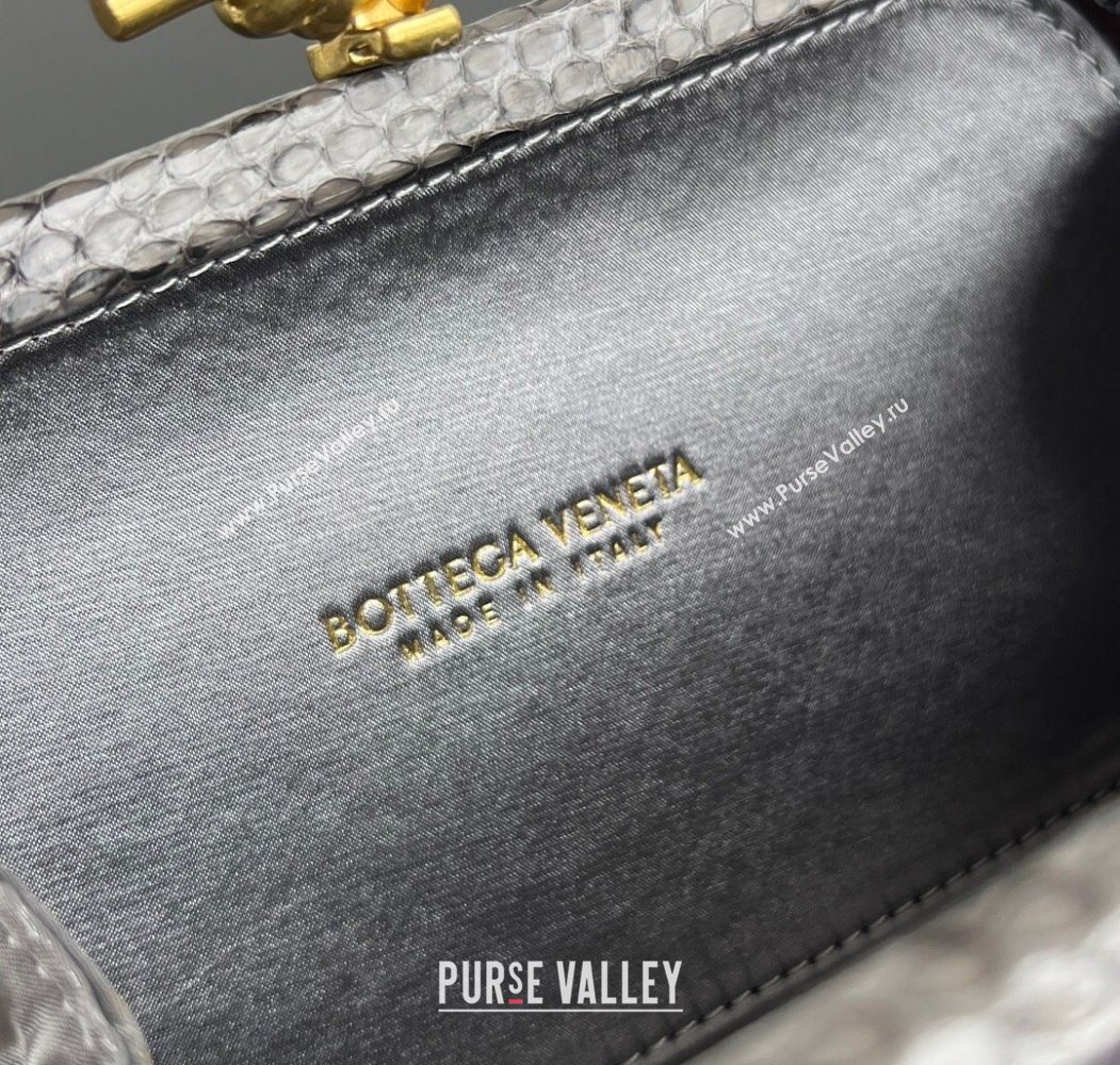 Bottega Veneta Classic Knot Clutch in Intreccio Satin Dark Grey 2025 BV062501 (YX-250625012)