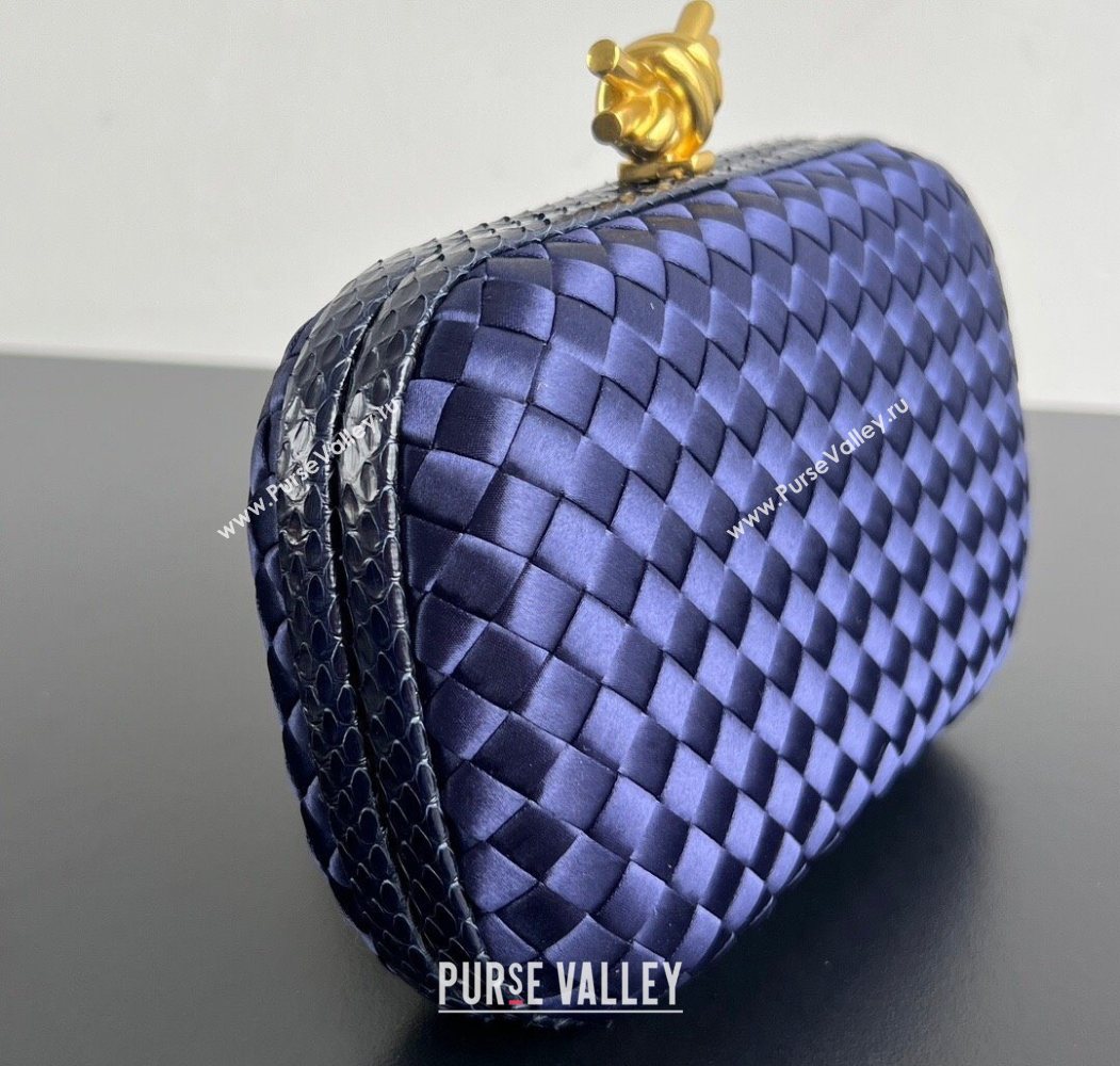 Bottega Veneta Classic Knot Clutch in Intreccio Satin Purple 2025 BV062501 (YX-250625014)